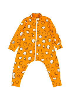 Комбинезон-пижама на молнии легкий "Яблоки" ЛКМ-БК-ЯБЛ (размер 80) - Пижамы - клуб-магазин детской одежды oldbear.ru